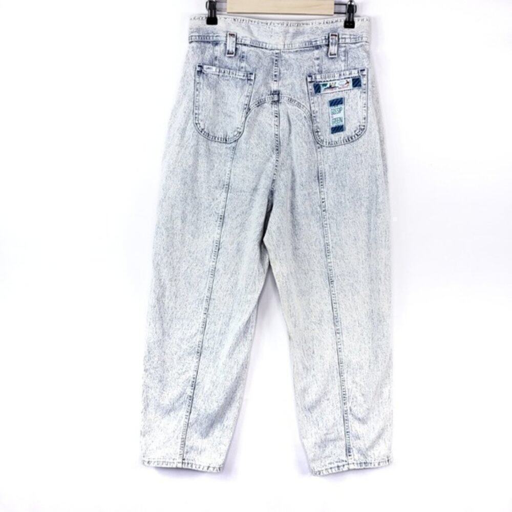 Vintage 80's/90's Lee Acid Wash High Rise Slouch Relaxed Jean Pants - Picture 2 of 11